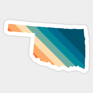 Oklahoma State Retro Map Sticker